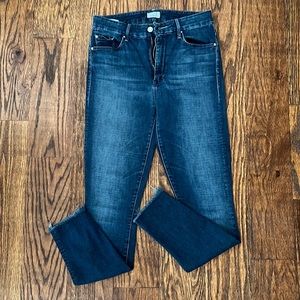 Mother High Waisted Looker Ankle Fray